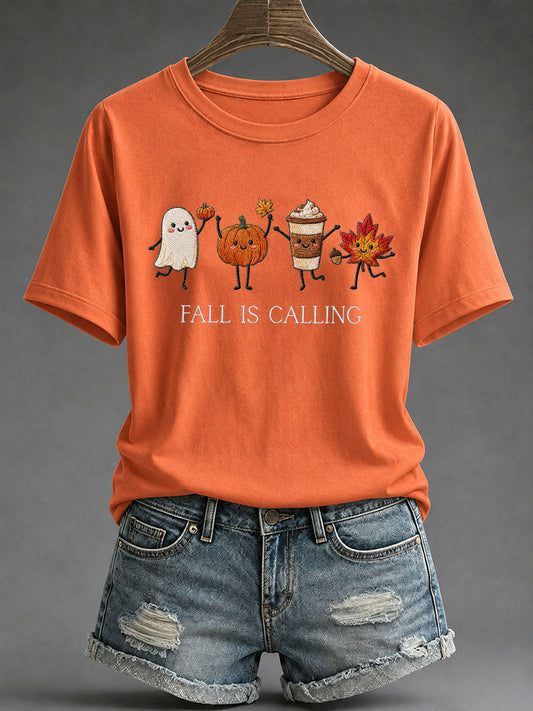 T-shirt Décontracté Femme 'Fall Is Calling'