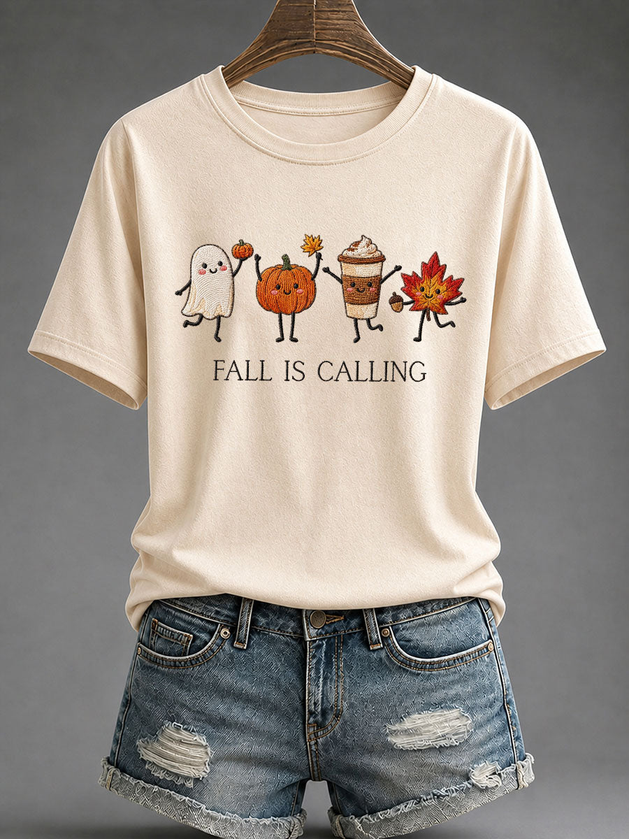 T-shirt Décontracté Femme 'Fall Is Calling'