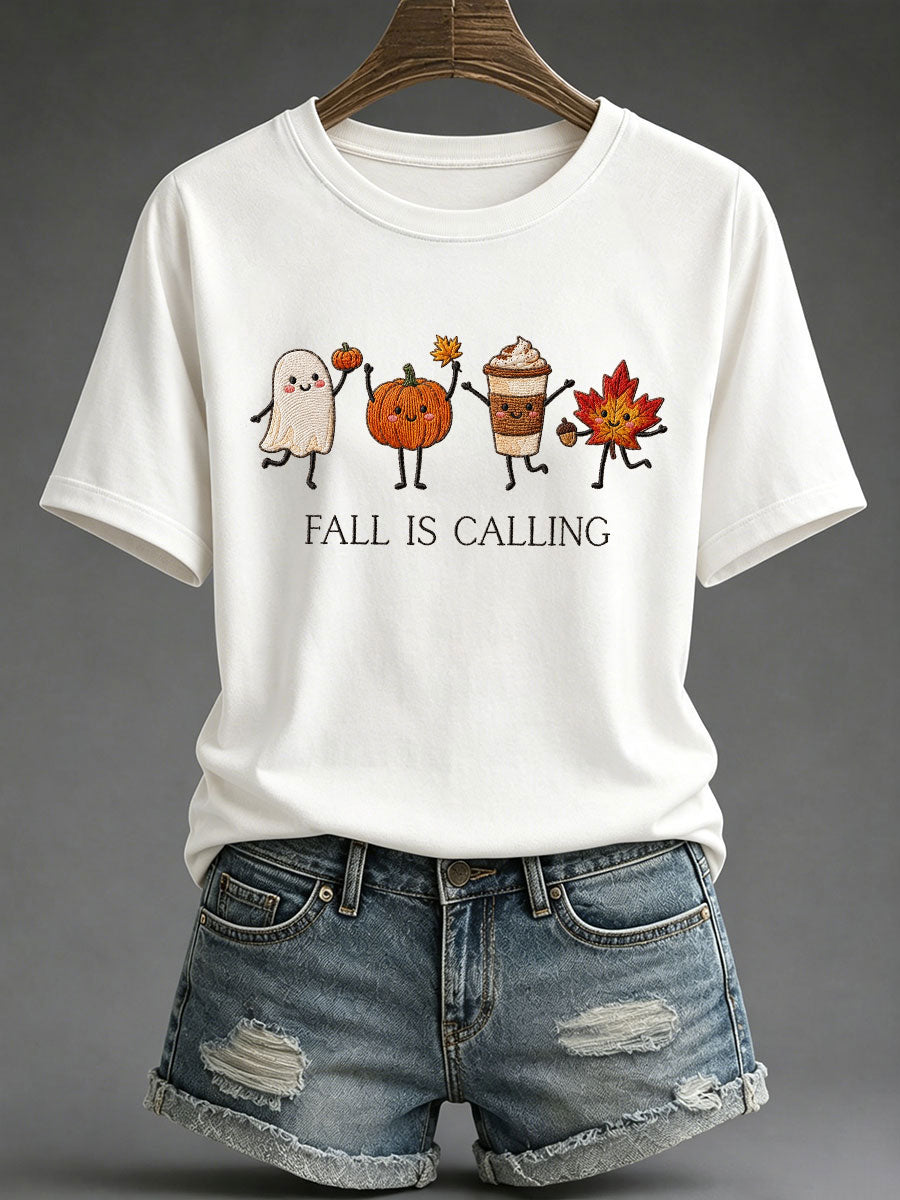 T-shirt Décontracté Femme 'Fall Is Calling'