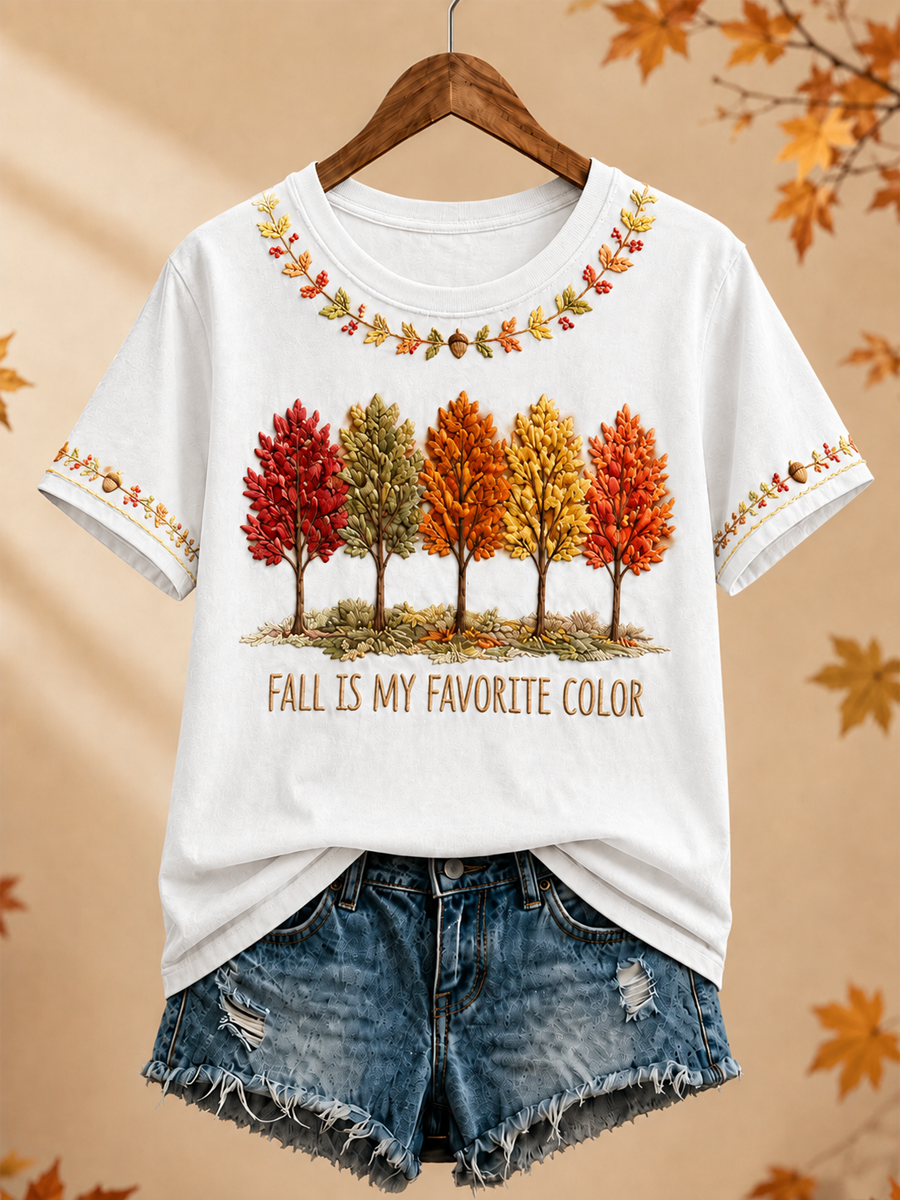 T-shirt à manches courtes Fall Is My Favorite Color Femme