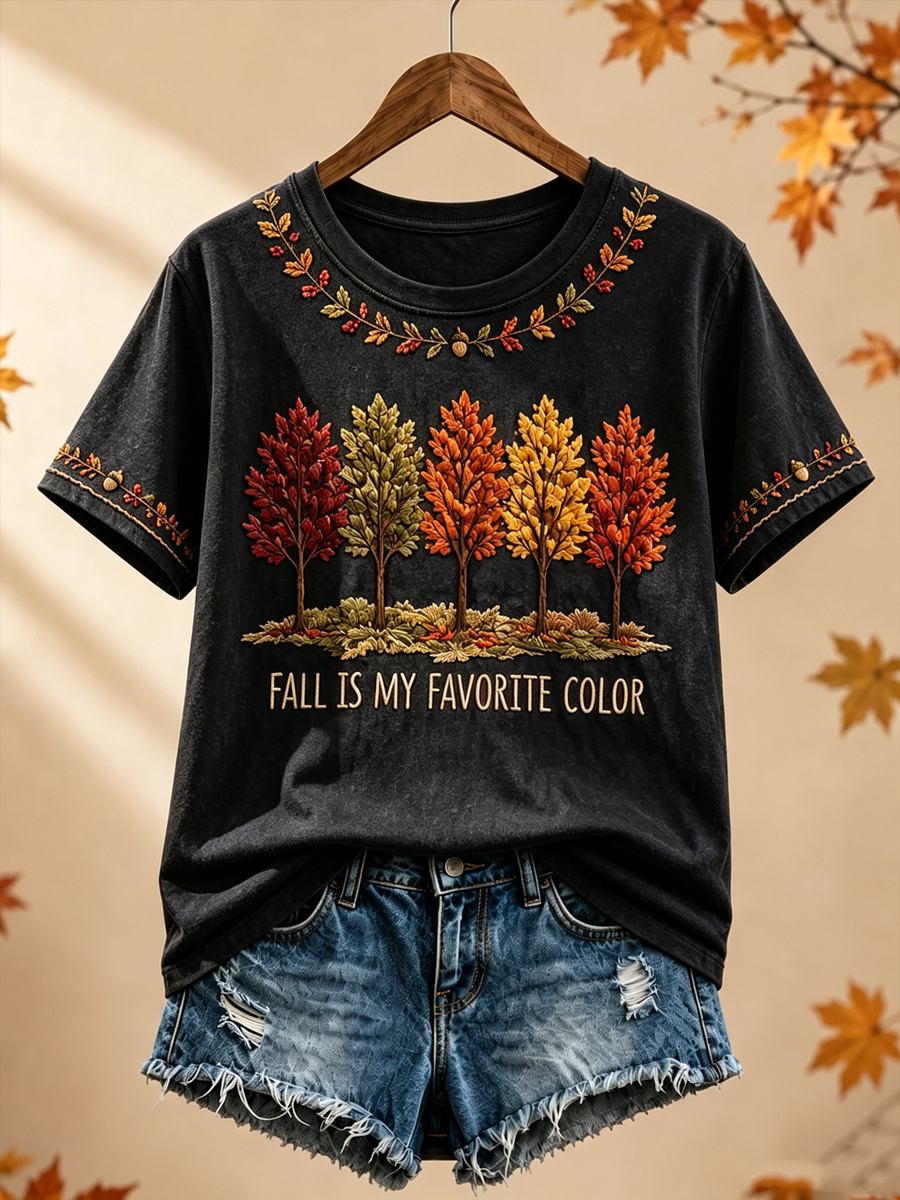 T-shirt à manches courtes Fall Is My Favorite Color Femme