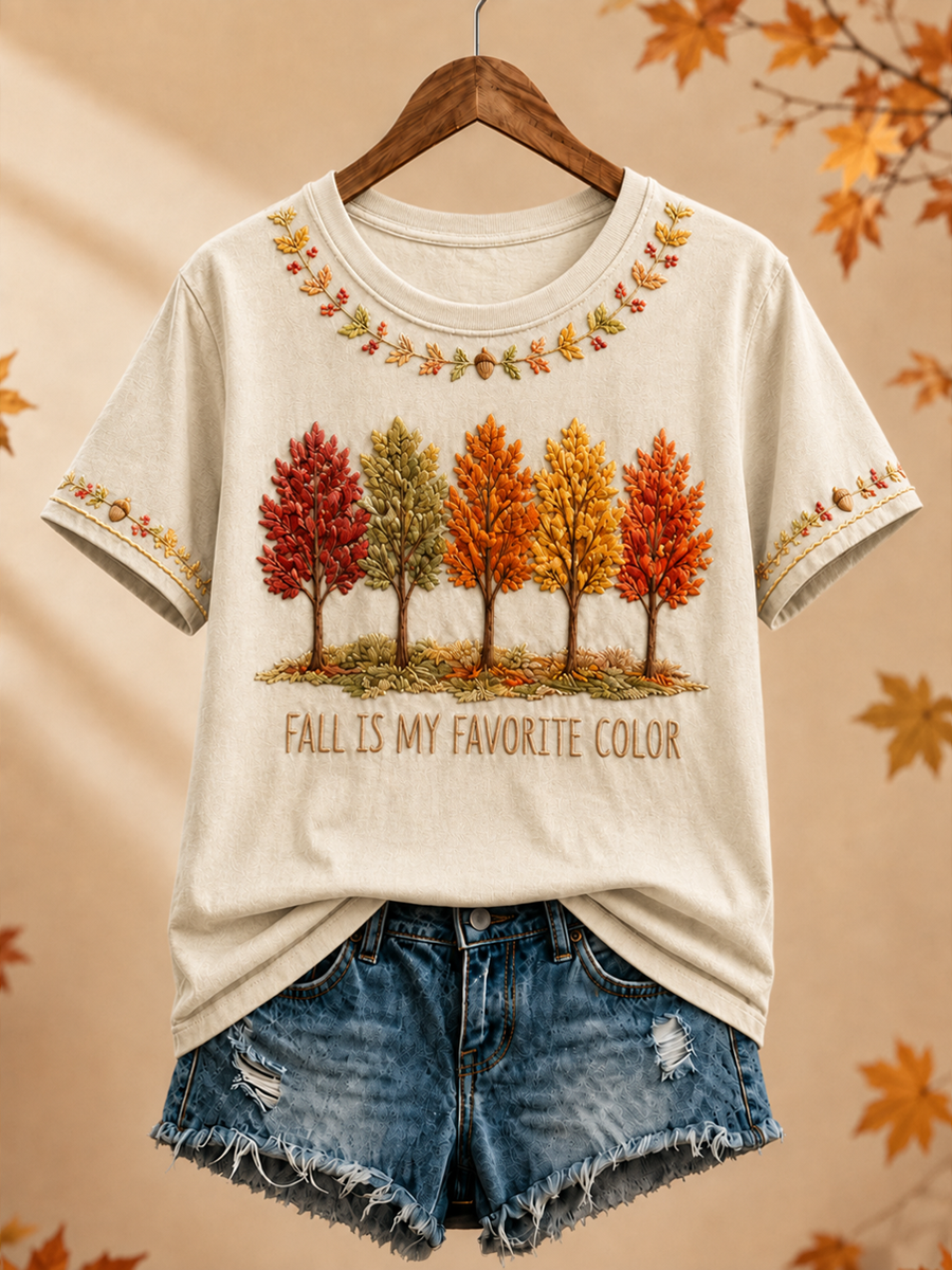 T-shirt à manches courtes Fall Is My Favorite Color Femme
