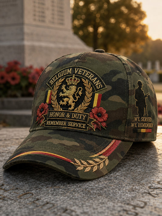 Chapeau de camouflage des hommes avec imprimé graphique commémoratif vétéran