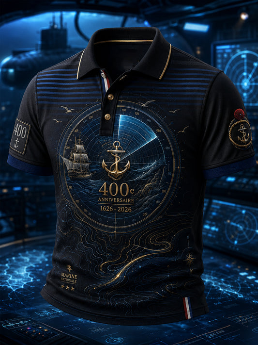 Chemise à manches courtes bleu marine pour homme