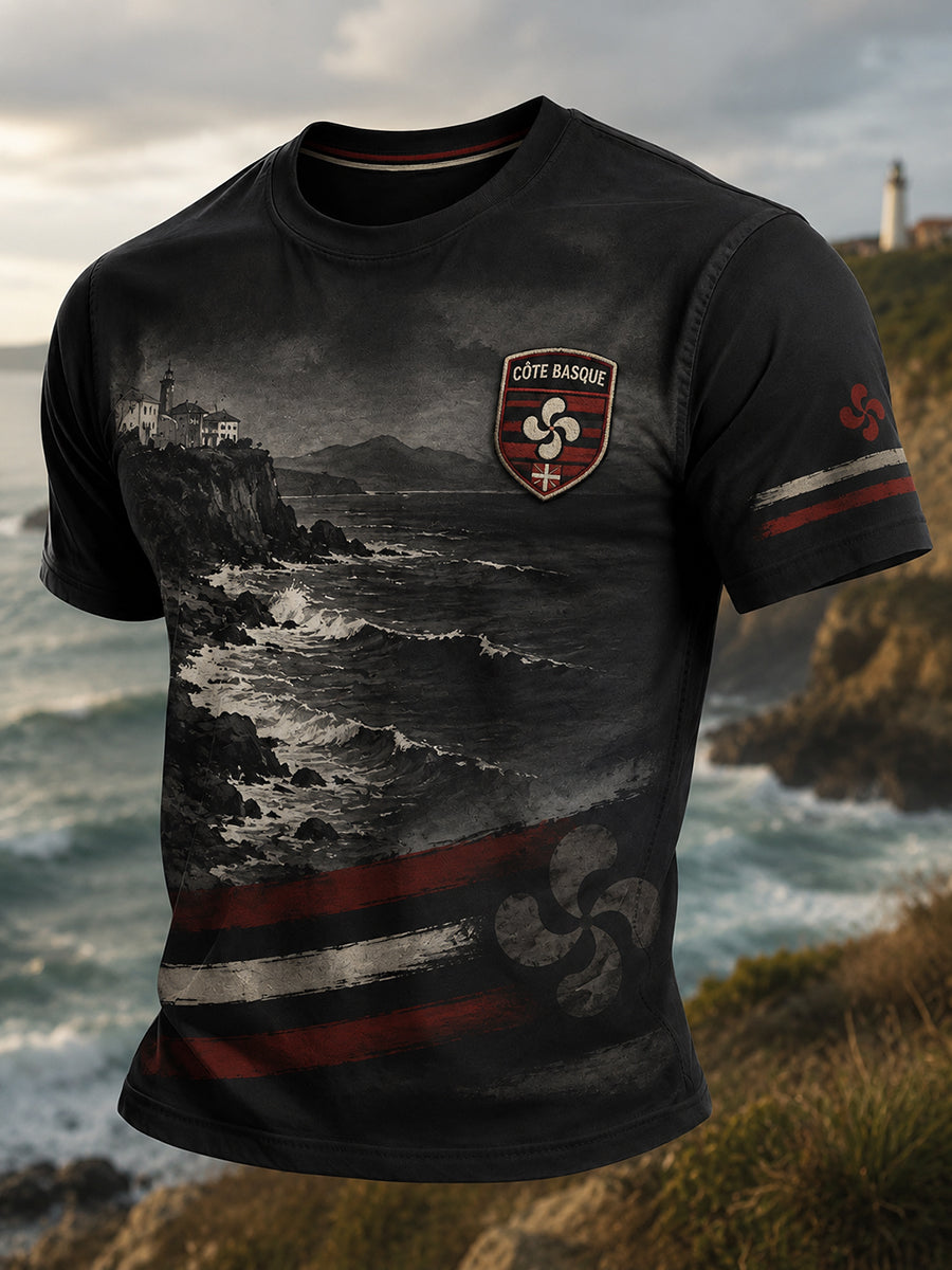 T-shirt Pays Basque Imprimé Homme