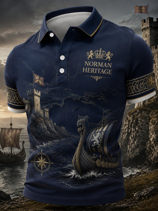 Haut Décontracté France Normandie Print Homme