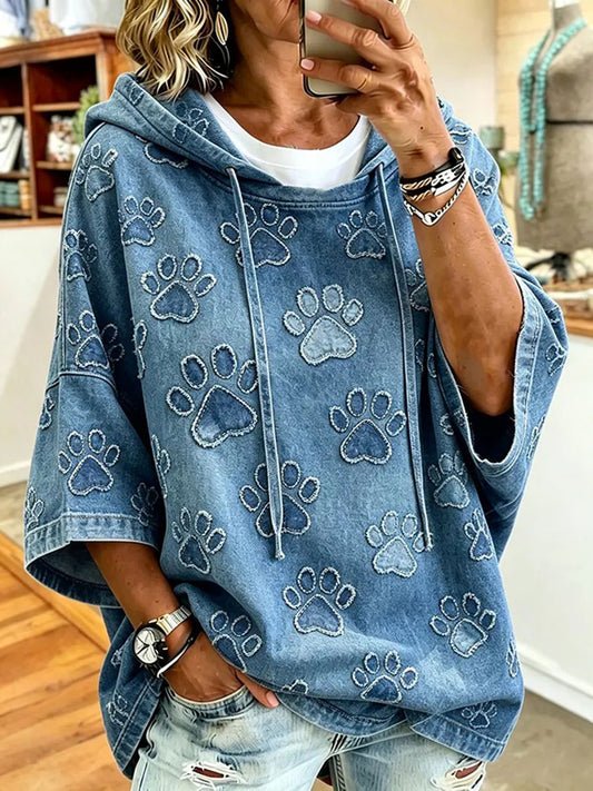 Patte Imprimer Art Casual Top des femmes