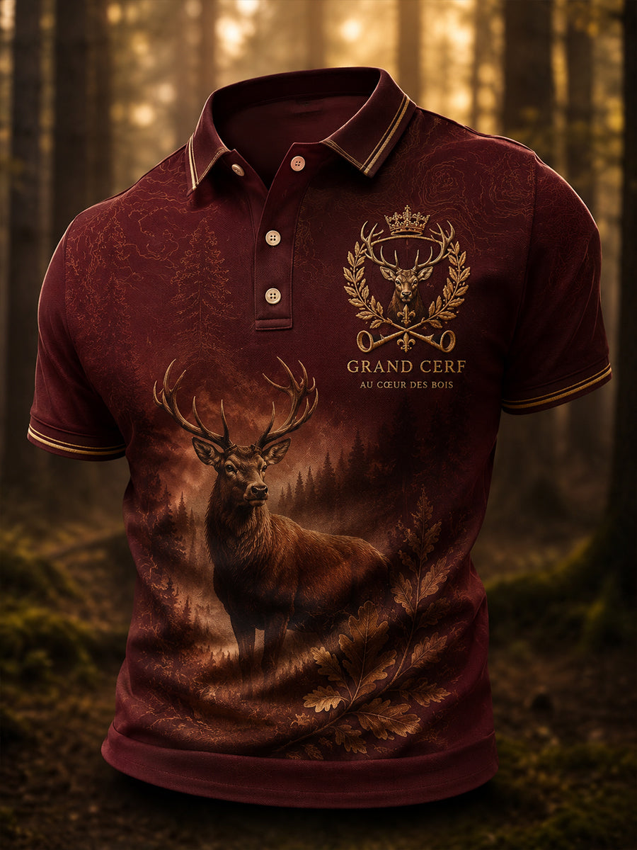 Chemise française de chasse à manches courtes pour homme