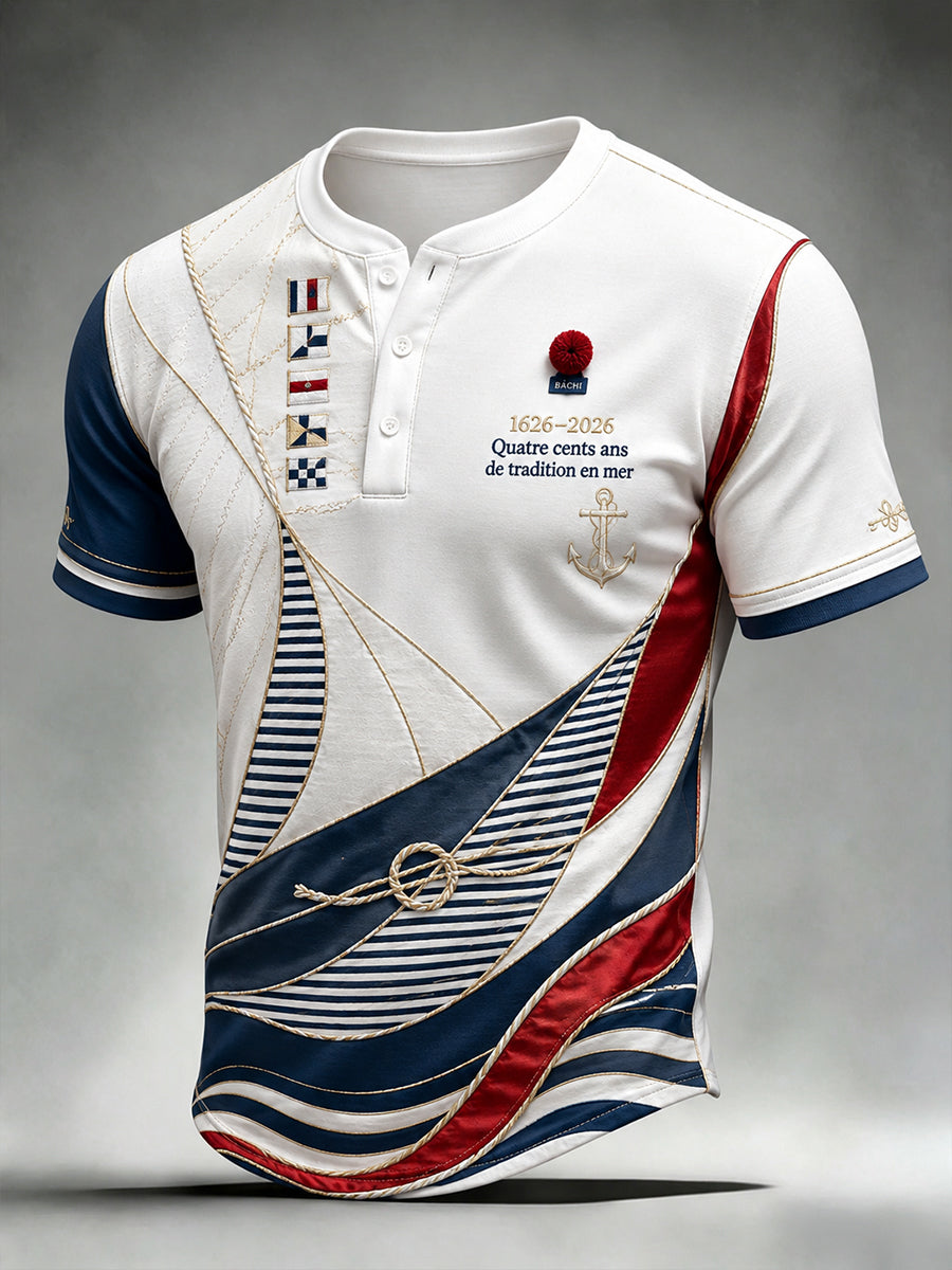 T-shirt à manches courtes bleu marine pour homme