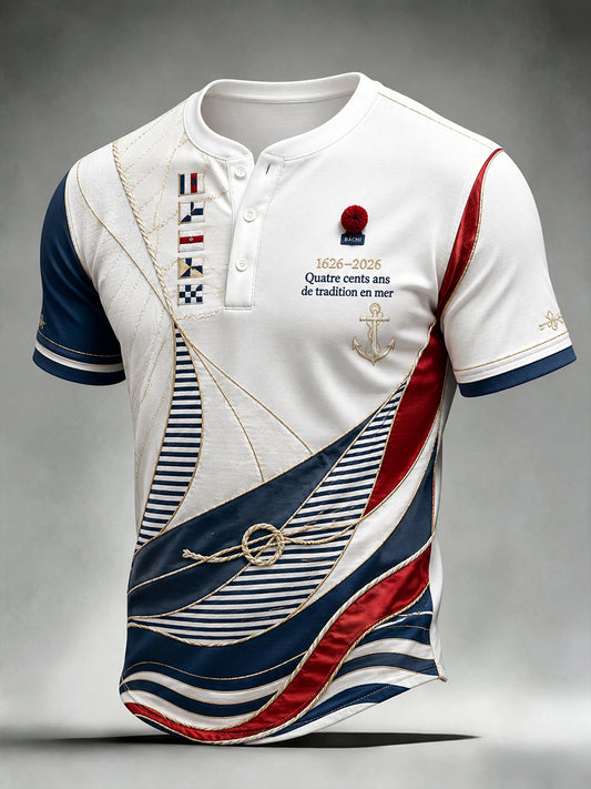 T-shirt à manches courtes bleu marine pour homme