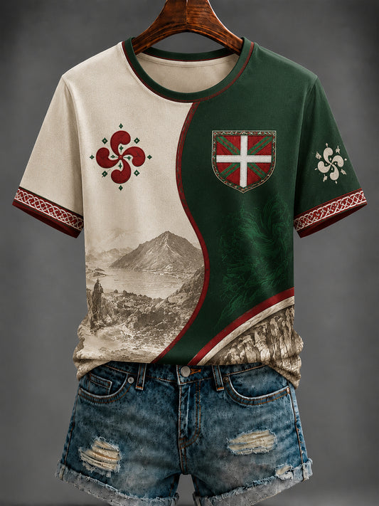 T-shirt imprimé pour femme, Pays basque