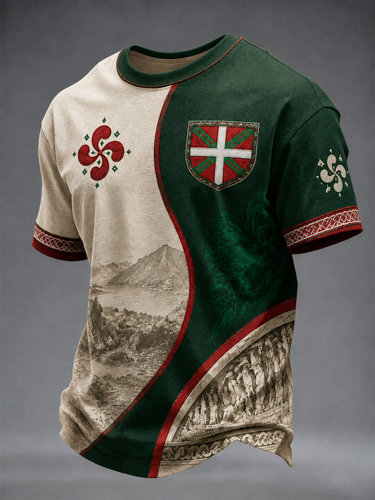 T-shirt imprimé pour hommes, Pays basque