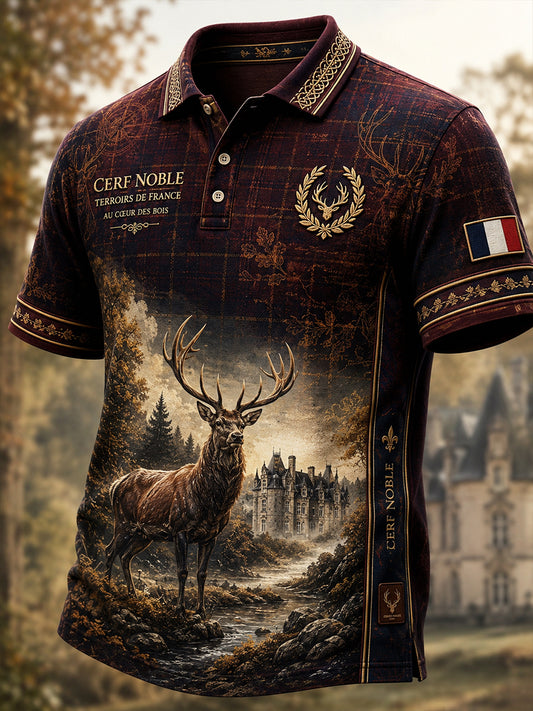 T-shirt manches courtes de chasse à la française pour homme