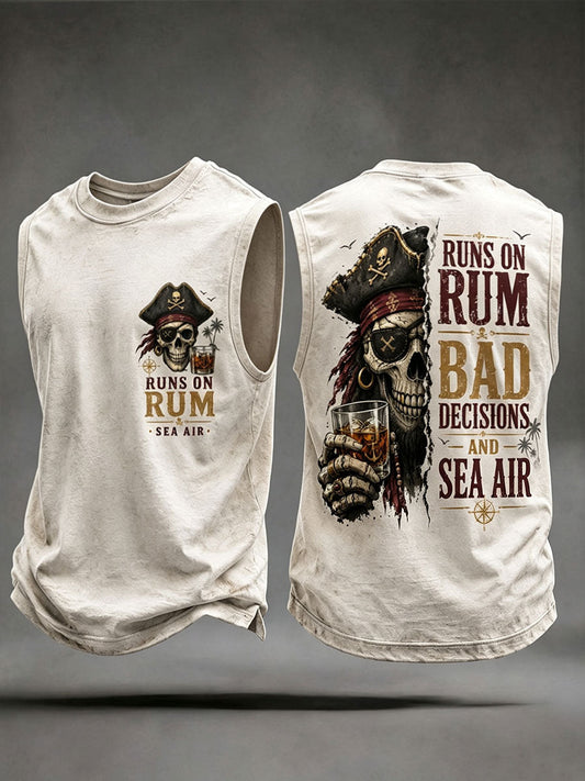 Les hommes 'Runs Sur Le Rhum, Les Mauvaises Décisions Et Sea Air' Gilets