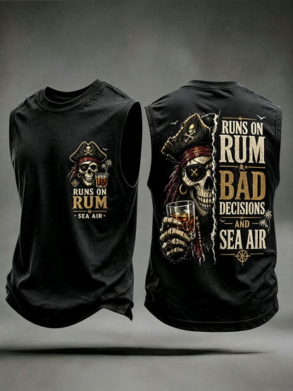 Les hommes 'Runs Sur Le Rhum, Les Mauvaises Décisions Et Sea Air' Gilets