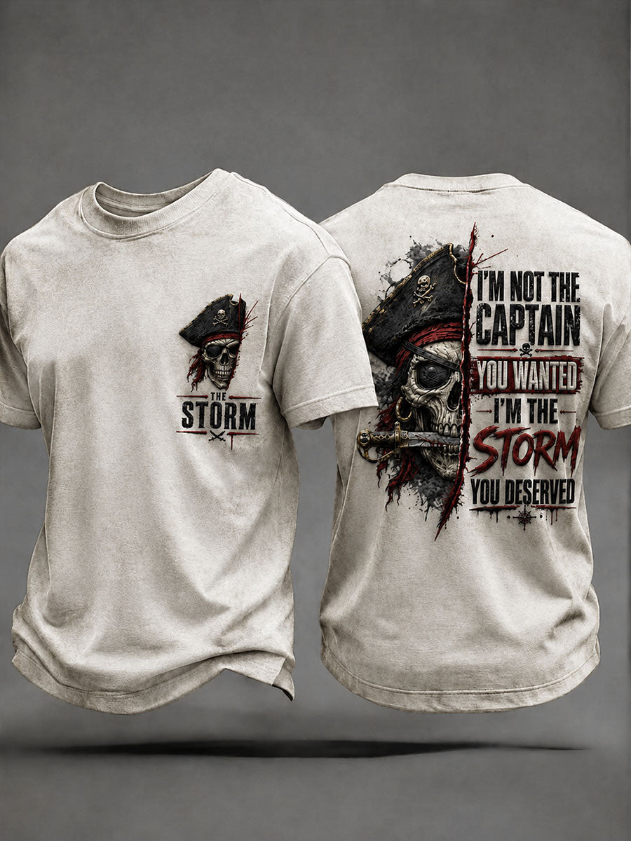 T-shirts 'Je ne suis pas le capitaine que vous vouliez, je suis la tempête que vous méritez'