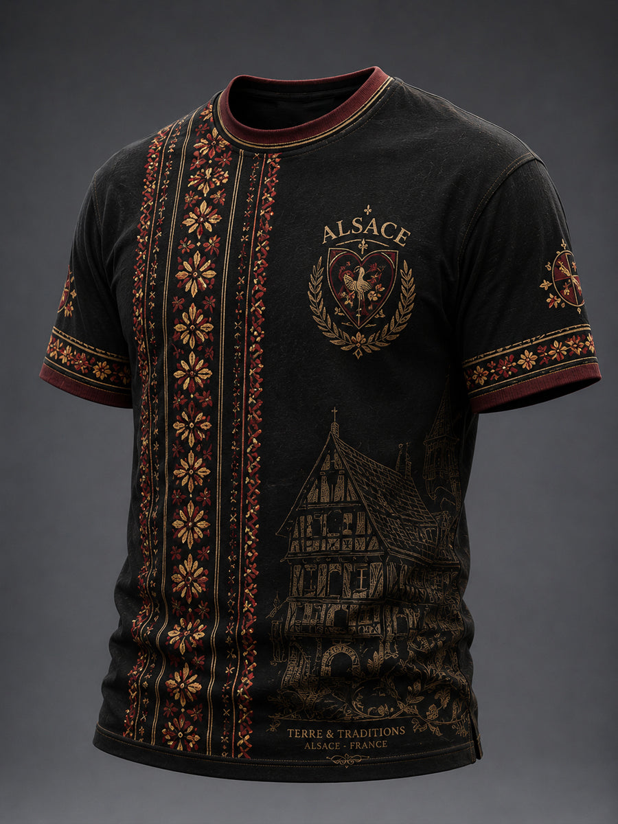 T-shirt imprimé France Alsace pour homme