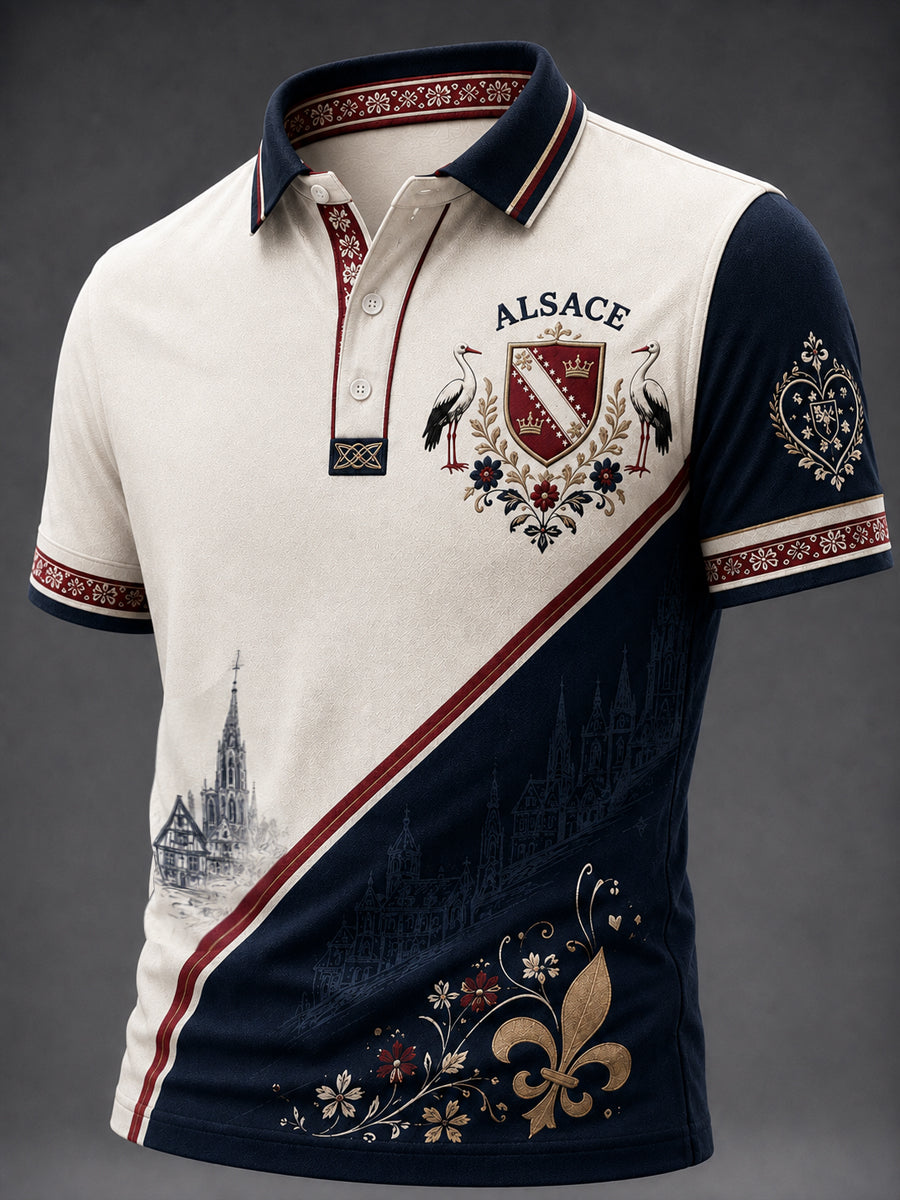 Haut décontracté pour homme, imprimé Alsace, France