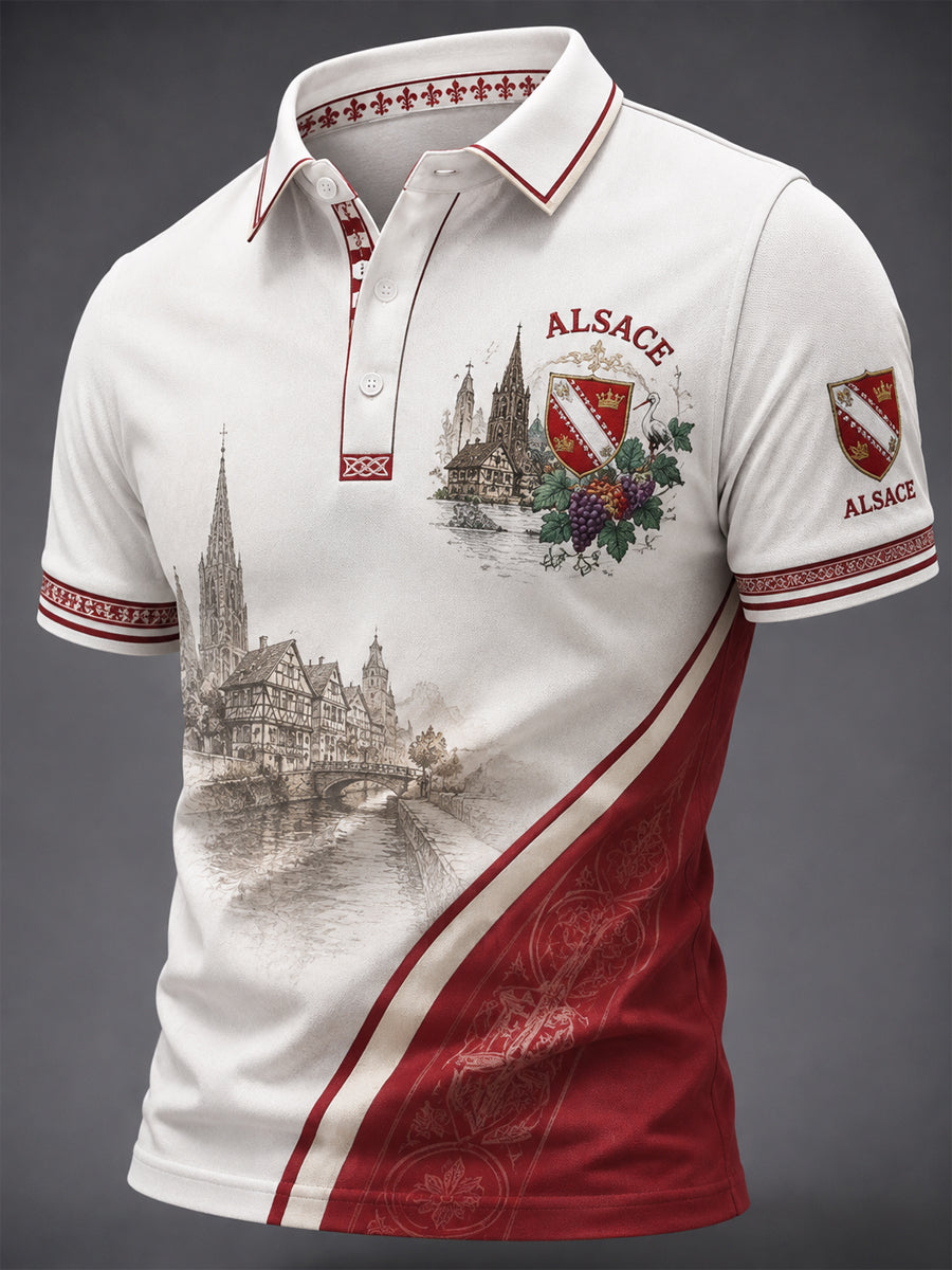 Haut Décontracté France Alsace Print Homme