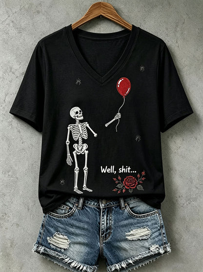 T-shirt Gothic Skull Femme