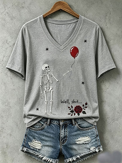 T-shirt Gothic Skull Femme