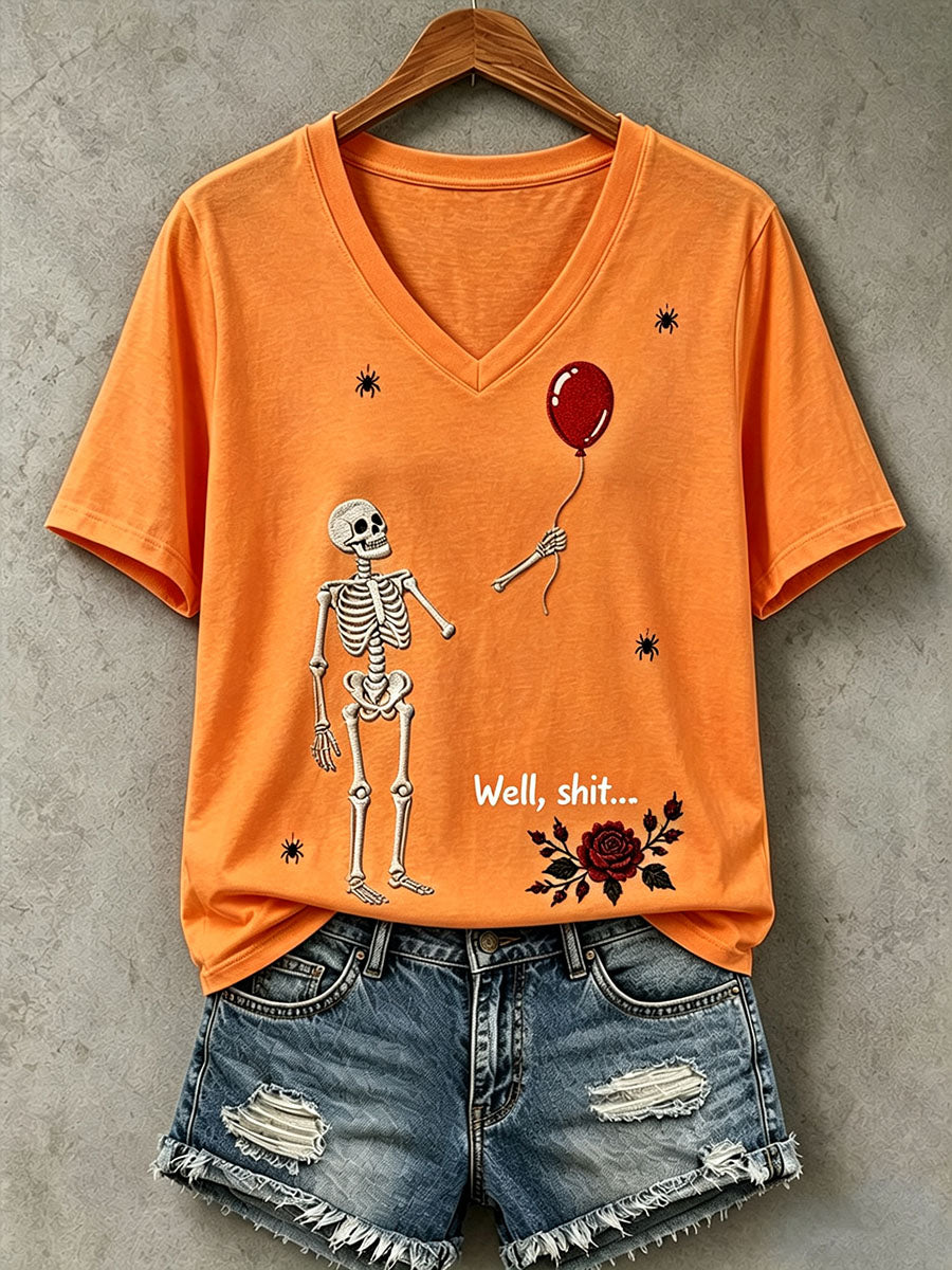 T-shirt Gothic Skull Femme