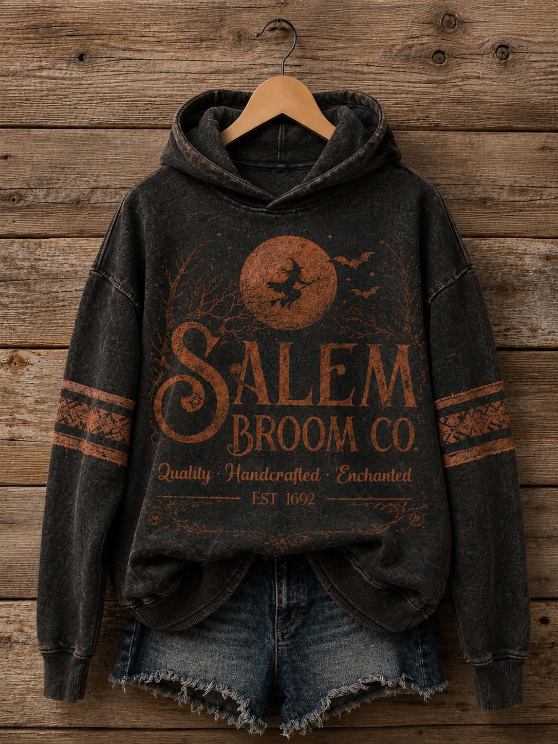 Sweat à capuche imprimé Salem Broom Company Femme