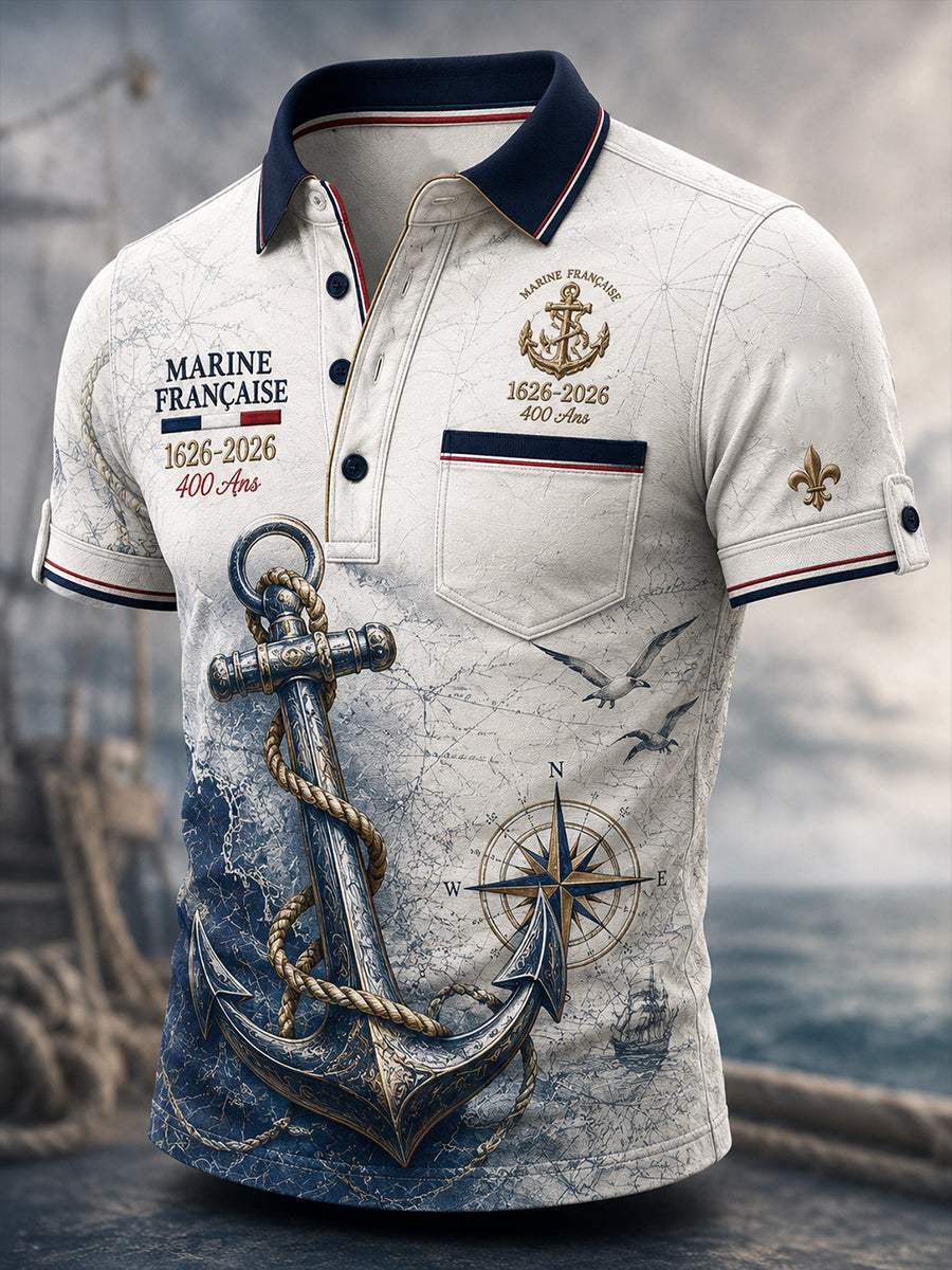 T-shirt manches courtes bleu marine pour homme