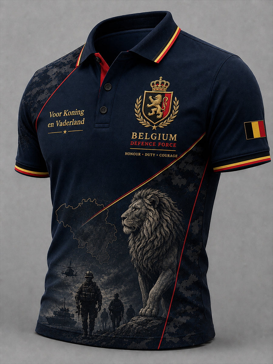 Polo Homme À Manches Courtes Avec Imprimé Commémoratif Vétéran Vintage