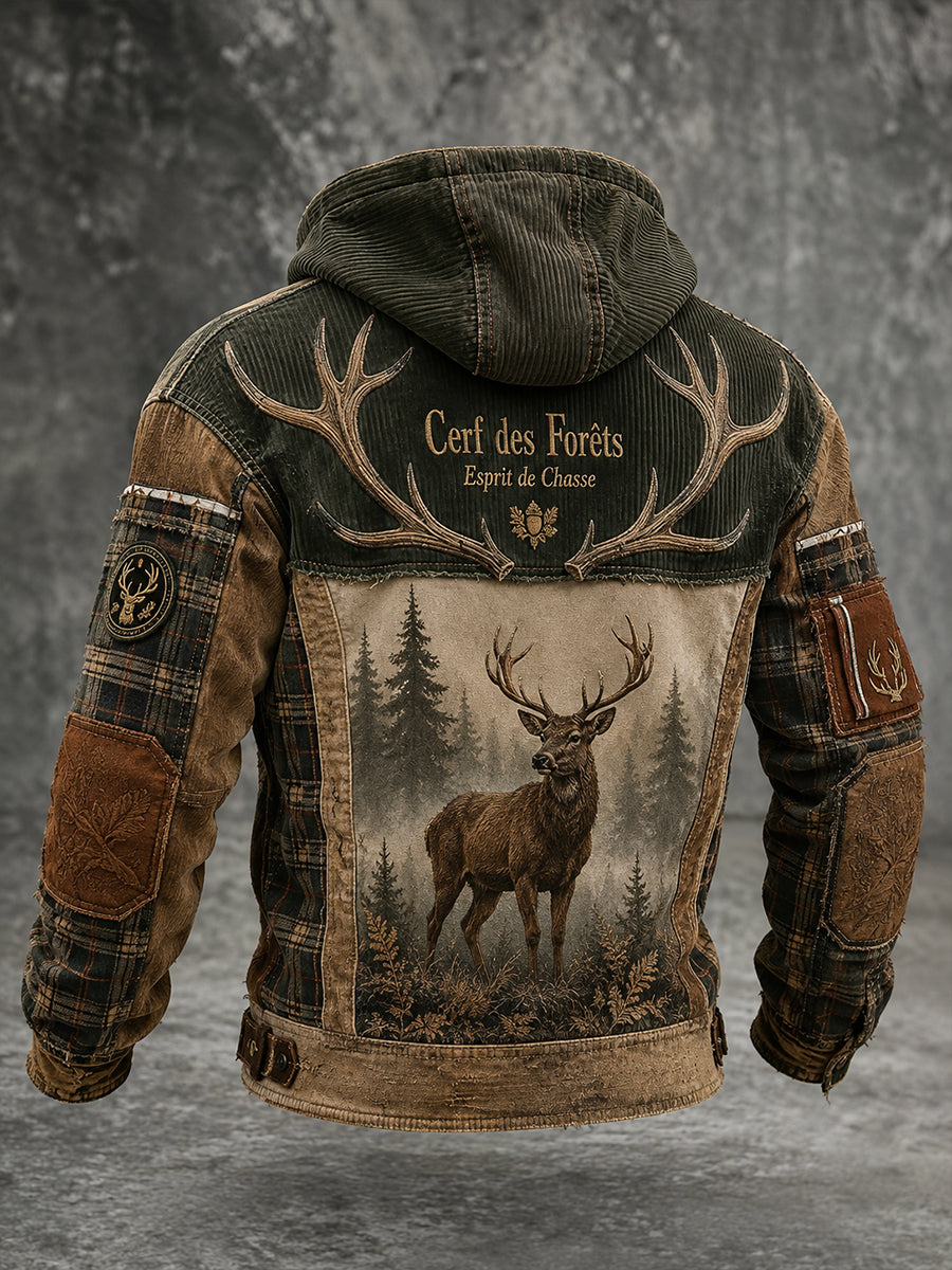 Cardigan à capuche de chasse français pour homme