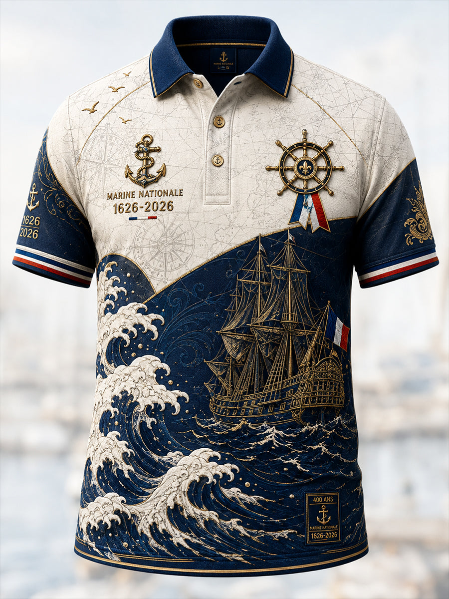 T-shirt manches courtes bleu marine pour homme