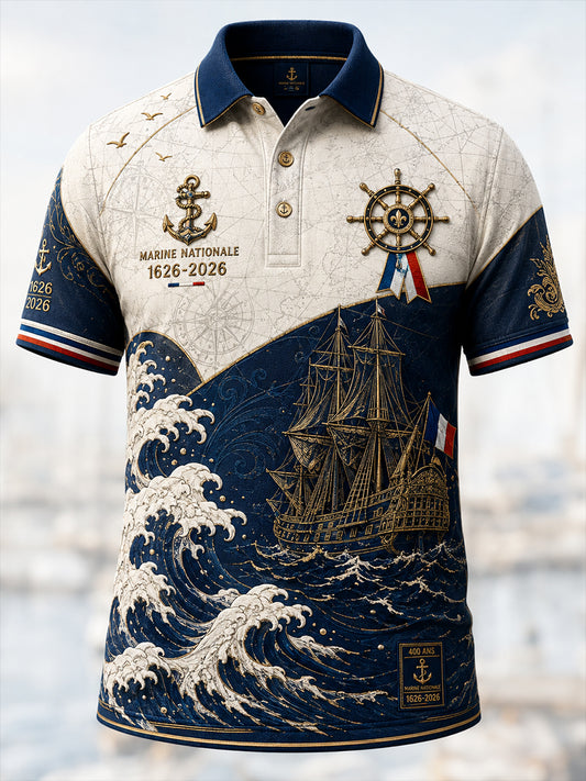 T-shirt manches courtes bleu marine pour homme