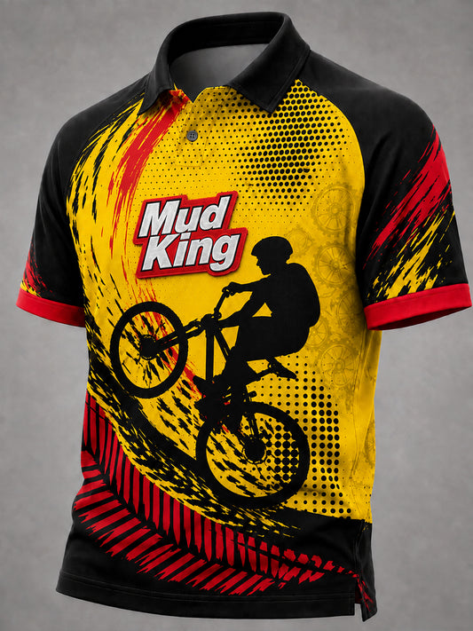 Polo raglan imprimé «Roi de la boue de Belgique» pour homme