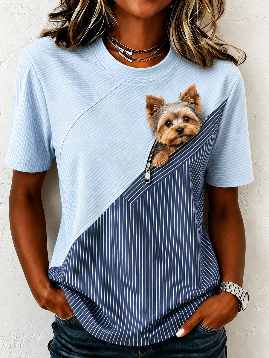 T-shirt Fun Yorkshire Terrier pour femme