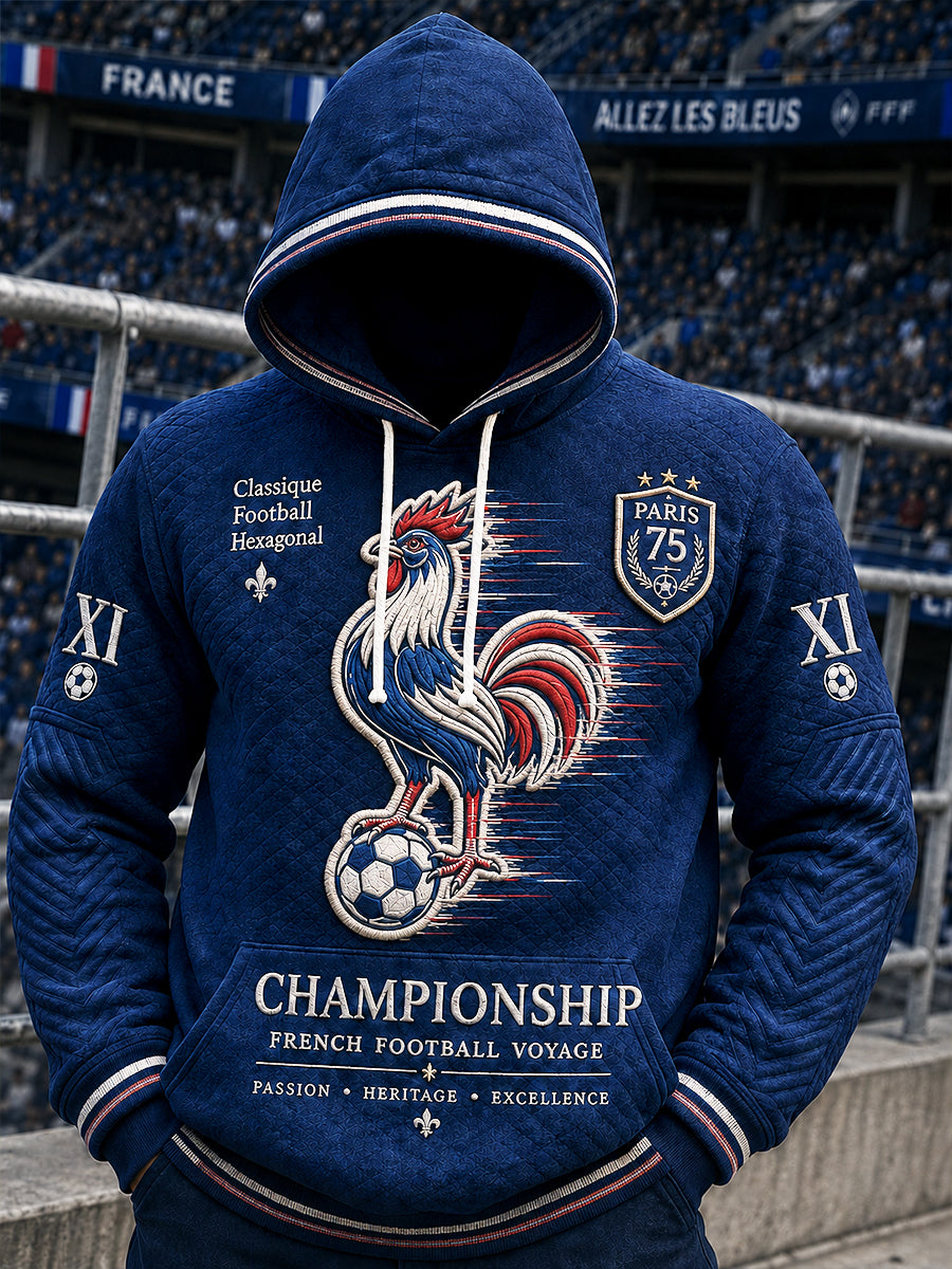 Sweat-shirt à capuche décontracté Paris Saint-Germain Imprimé Football Homme