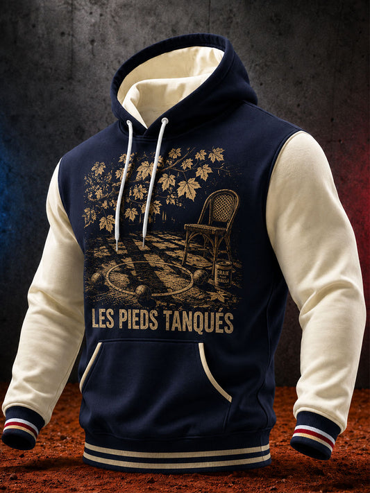 Sweat à capuche en coton à carreaux pour homme