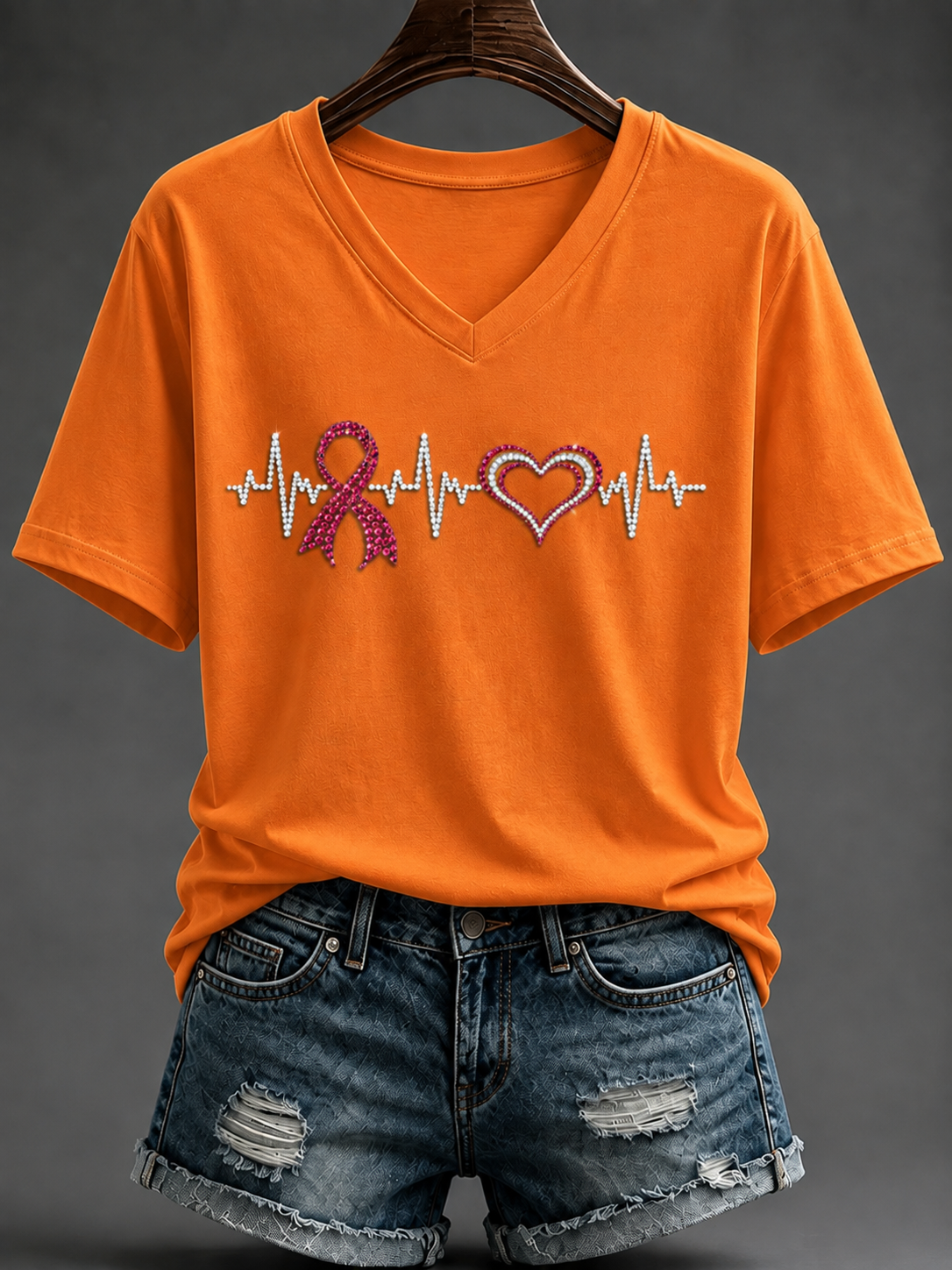 T-shirt à manches courtes pour le cancer du sein chez la femme