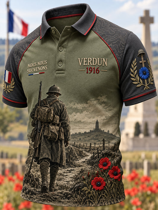 Chemise à manches courtes pour la commémoration de la Journée du Souvenir des anciens combattants en France