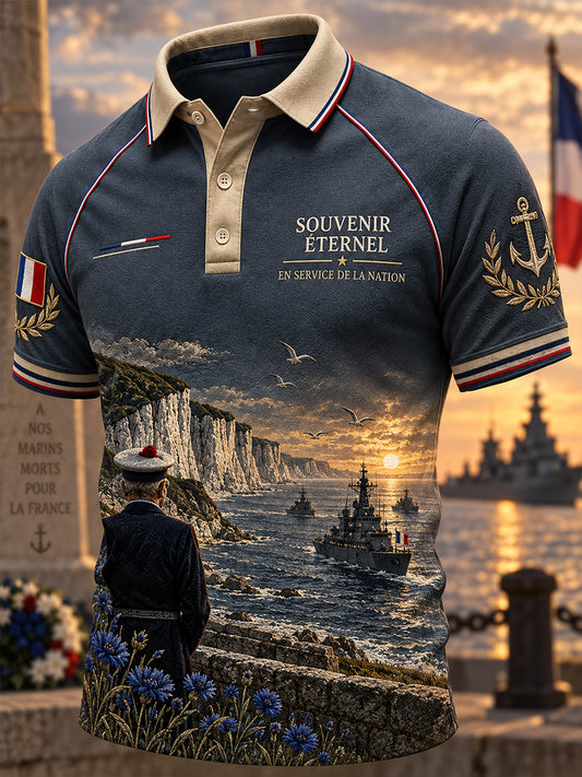 Chemise à manches courtes pour la commémoration de la Journée du Souvenir des anciens combattants en France