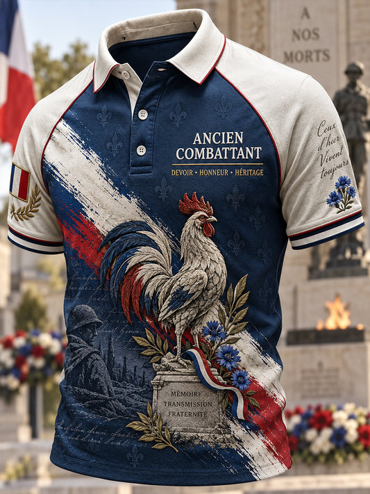 Chemise à manches courtes pour la commémoration de la Journée du Souvenir des anciens combattants en France